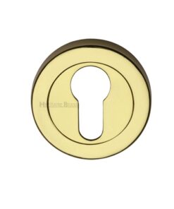 Heritage Brass Euro Profile Key Escutcheon, Polished Brass