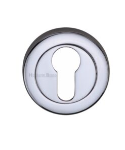 Heritage Brass Euro Profile Key Escutcheon, Polished Chrome