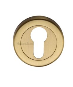 Heritage Brass Euro Profile Key Escutcheon, Satin Brass