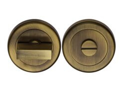 Heritage Brass Round 53mm Diameter Turn & Release, Antique Brass