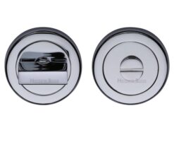 Heritage Brass Round 53mm Diameter Turn & Release, Polished Chrome