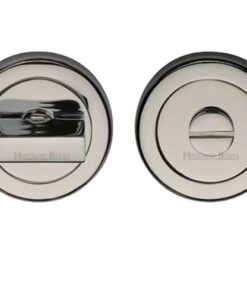 Heritage Brass Round 53mm Diameter Turn & Release, Polished Nickel