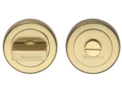 Heritage Brass Round 53mm Diameter Turn & Release, Satin Brass