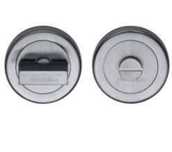 Heritage Brass Round 53mm Diameter Turn & Release, Satin Chrome