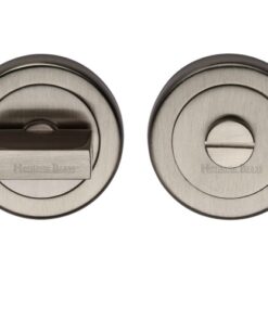 Heritage Brass Round 53mm Diameter Turn & Release, Satin Nickel