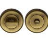 Heritage Brass Round 50mm Diameter Turn & Release, Antique Brass