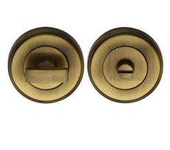 Heritage Brass Round 50mm Diameter Turn & Release, Antique Brass