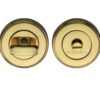 Heritage Brass Round 50mm Diameter Turn & Release, Polished Brass -