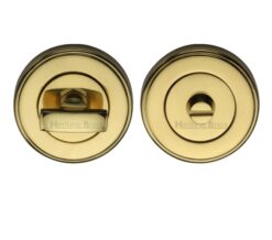 Heritage Brass Round 50mm Diameter Turn & Release, Polished Brass
