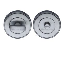 Heritage Brass Round 50mm Diameter Turn & Release, Satin Chrome