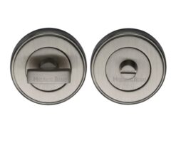 Heritage Brass Round 50mm Diameter Turn & Release, Satin Nickel