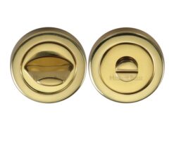 Heritage Brass Contemporary Round 53mm Diameter Turn & Release, Polished Brass
