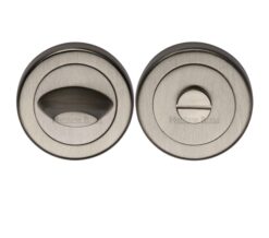 Heritage Brass Contemporary Round 53mm Diameter Turn & Release, Satin Nickel -