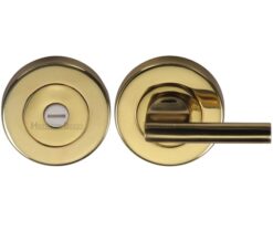 Heritage Brass Disabled Turn Round 53mm Diameter Turn & Release, Polished Brass