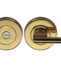Heritage Brass Disabled Turn Round 53mm Diameter Turn & Release, Polished Brass