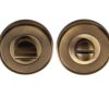Heritage Brass Round 50mm Diameter Turn & Release, Antique Brass