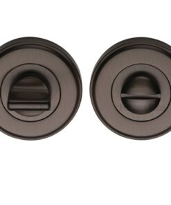 Heritage Brass Round 50mm Diameter Turn & Release, Matt Bronze