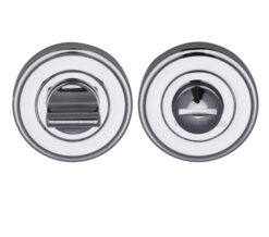Heritage Brass Round 50mm Diameter Turn & Release, Polished Chrome