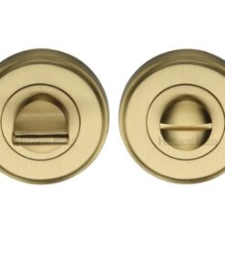Heritage Brass Round 50mm Diameter Turn & Release, Satin Brass