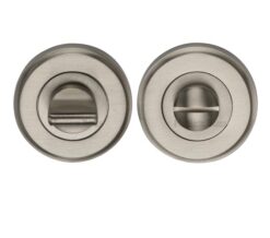 Heritage Brass Round 50mm Diameter Turn & Release, Satin Nickel