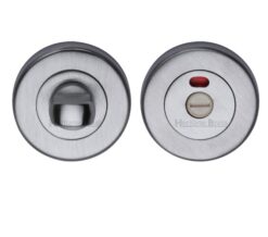 Heritage Brass Indicator Round 53mm Diameter Turn & Release, Satin Chrome