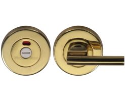 Heritage Brass Disabled Indicator & Turn Round 53mm Diameter Turn & Release, Polished Brass