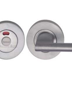 Heritage Brass Disabled Indicator & Turn Round 53mm Diameter Turn & Release, Satin Chrome