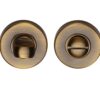 Heritage Brass Round 46mm Diameter Turn & Release, Antique Brass -