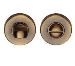 Heritage Brass Round 46mm Diameter Turn & Release, Antique Brass
