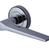 Heritage Brass Gio Polished Chrome Door Handles On Round Rose  (sold in pairs)