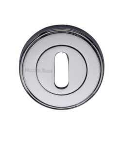 Heritage Brass Standard Key Escutcheon, Polished Chrome
