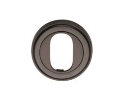 Heritage Brass Oval Profile Key Escutcheon, Matt Bronze