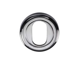 Heritage Brass Oval Profile Key Escutcheon, Polished Chrome -