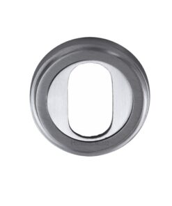 Heritage Brass Oval Profile Key Escutcheon, Satin Chrome