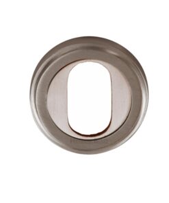 Heritage Brass Oval Profile Key Escutcheon, Satin Nickel