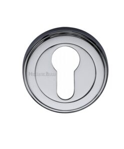 Heritage Brass Euro Profile Key Escutcheon, Polished Chrome