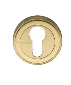 Heritage Brass Euro Profile Key Escutcheon, Satin Brass