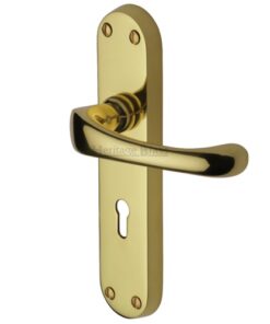 Heritage Brass Gloucester Polished Brass Door Handles (sold in pairs)