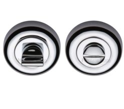 Heritage Brass Round 53mm Diameter Turn & Release, Polished Chrome