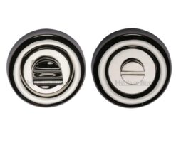 Heritage Brass Round 53mm Diameter Turn & Release, Polished Nickel
