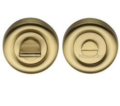 Heritage Brass Round 53mm Diameter Turn & Release, Satin Brass