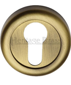 Heritage Brass Euro Profile Key Escutcheon, Antique Brass