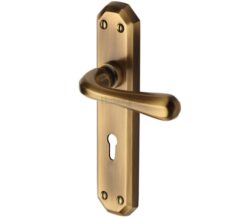 Heritage Brass Charlbury Antique Brass Door Handles -   (sold in pairs)