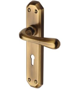 Heritage Brass Charlbury Antique Brass Door Handles -   (sold in pairs)
