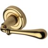 Heritage Brass Roma Polished Brass Door Handles On Round Rose   (sold in pairs)