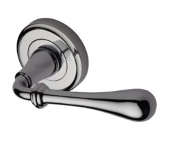 Heritage Brass Roma Polished Chrome Door Handles On Round Rose   (sold in pairs)