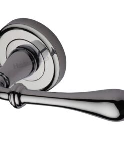 Heritage Brass Roma Polished Chrome Door Handles On Round Rose (sold in pairs)