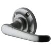 Heritage Brass Windsor Door Handles On Round Rose, Satin Chrome  (sold in pairs)