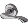 Heritage Brass Algarve Polished Chrome Door Handles On Round Rose   (sold in pairs)