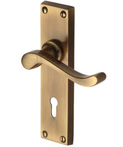 Heritage Brass Bedford Antique Brass Door Handles (sold in pairs)